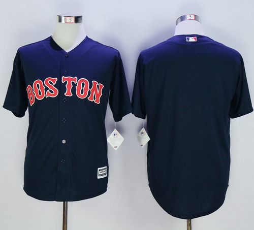 Red Sox Blank Navy Blue New Cool Base Stitched MLB Jersey